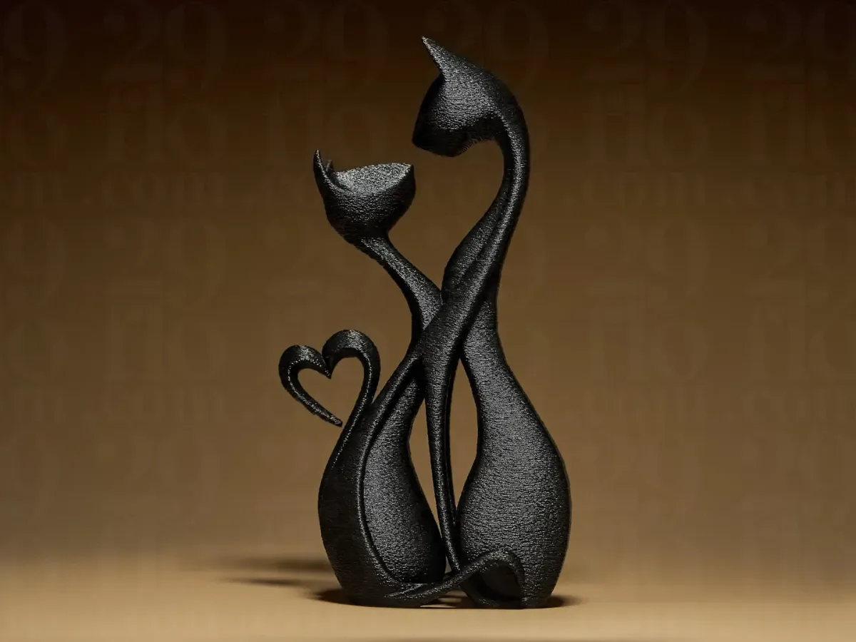 Cat 8 Couple Sculpture