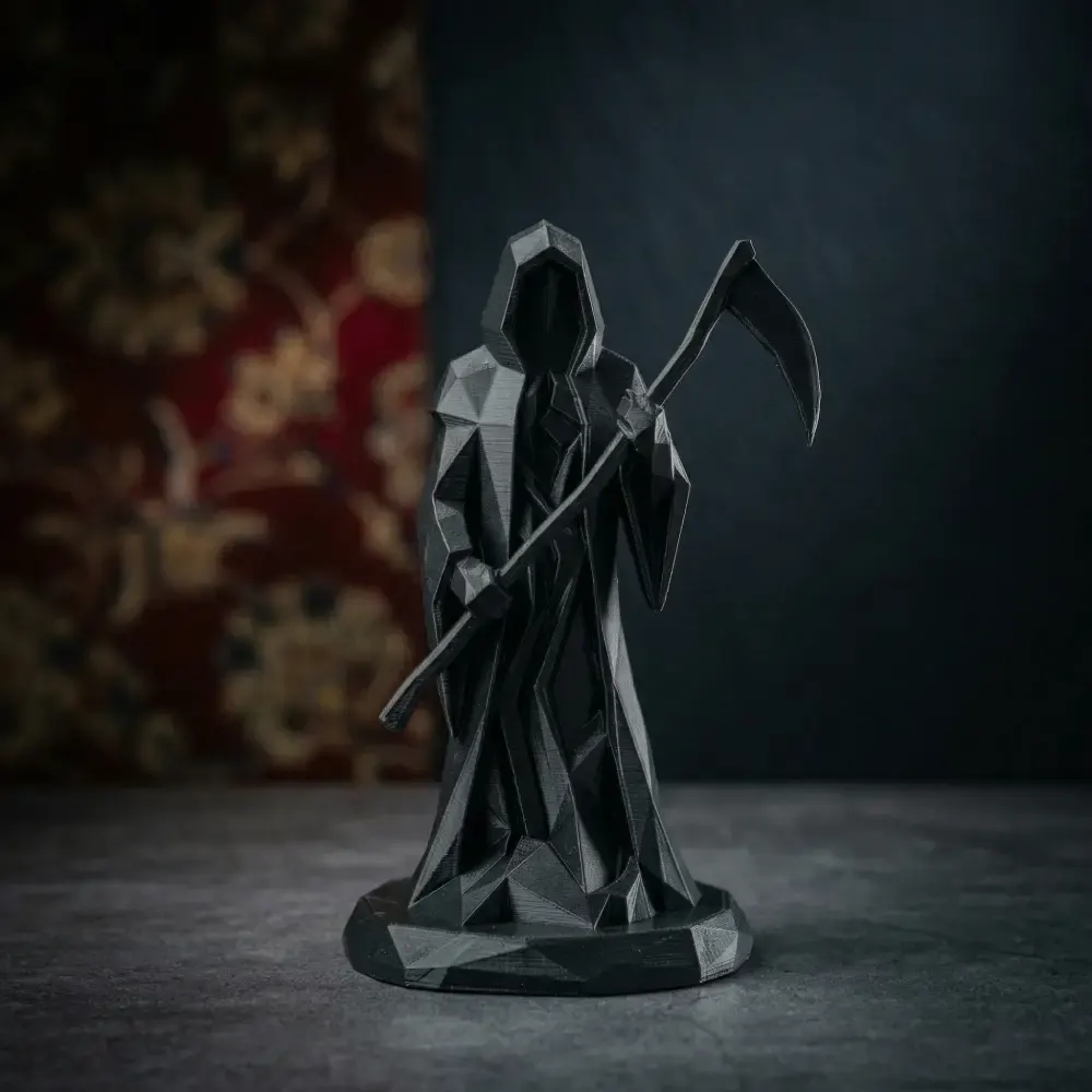 Low Poly Grim Reaper Sculpture
