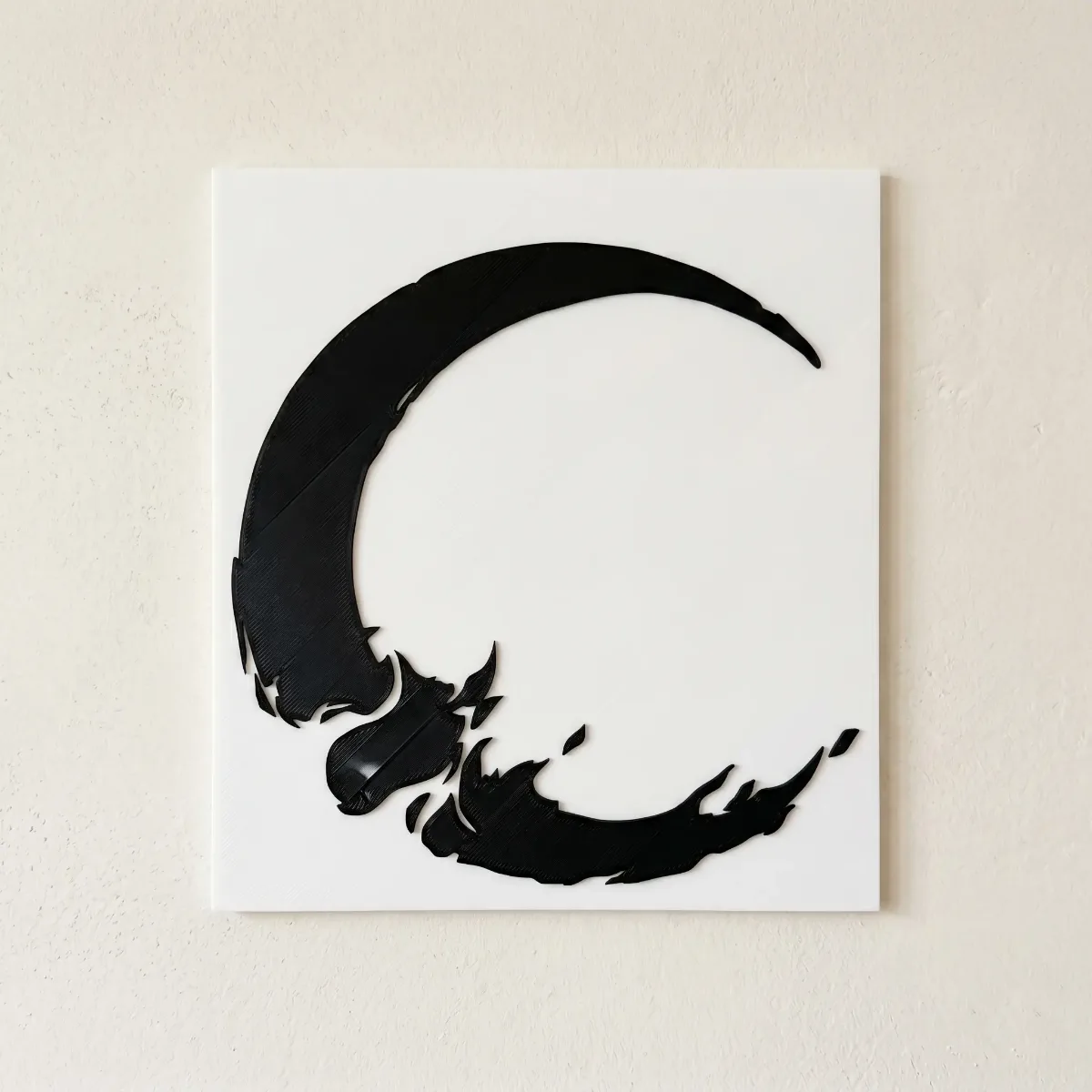 Fiery Crescent Moon Wall Art
