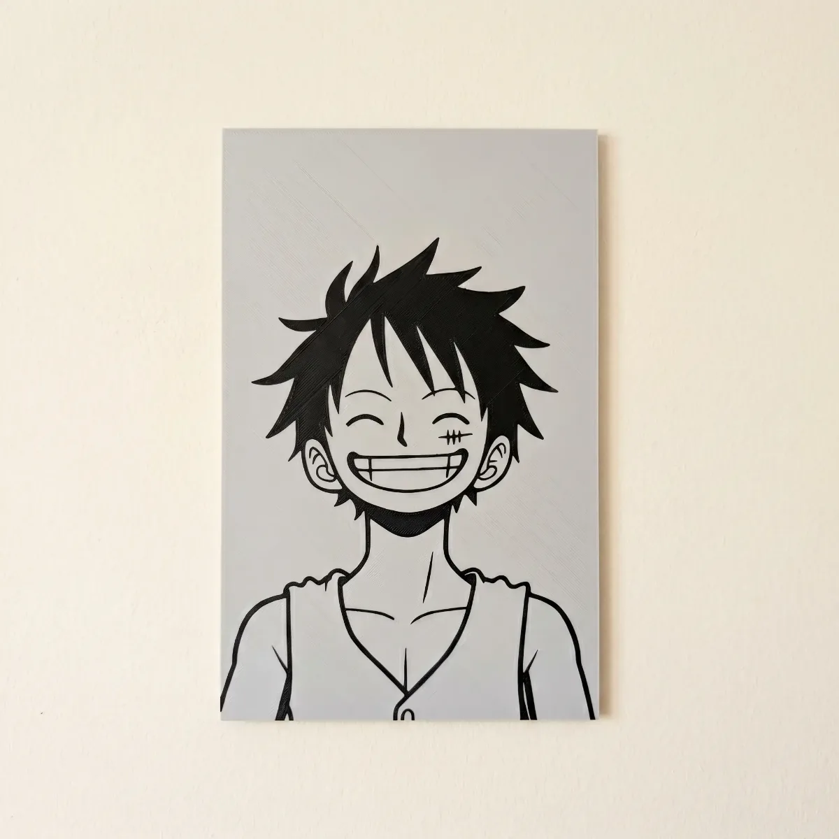 Luffy Minimalist 3D Wall Art