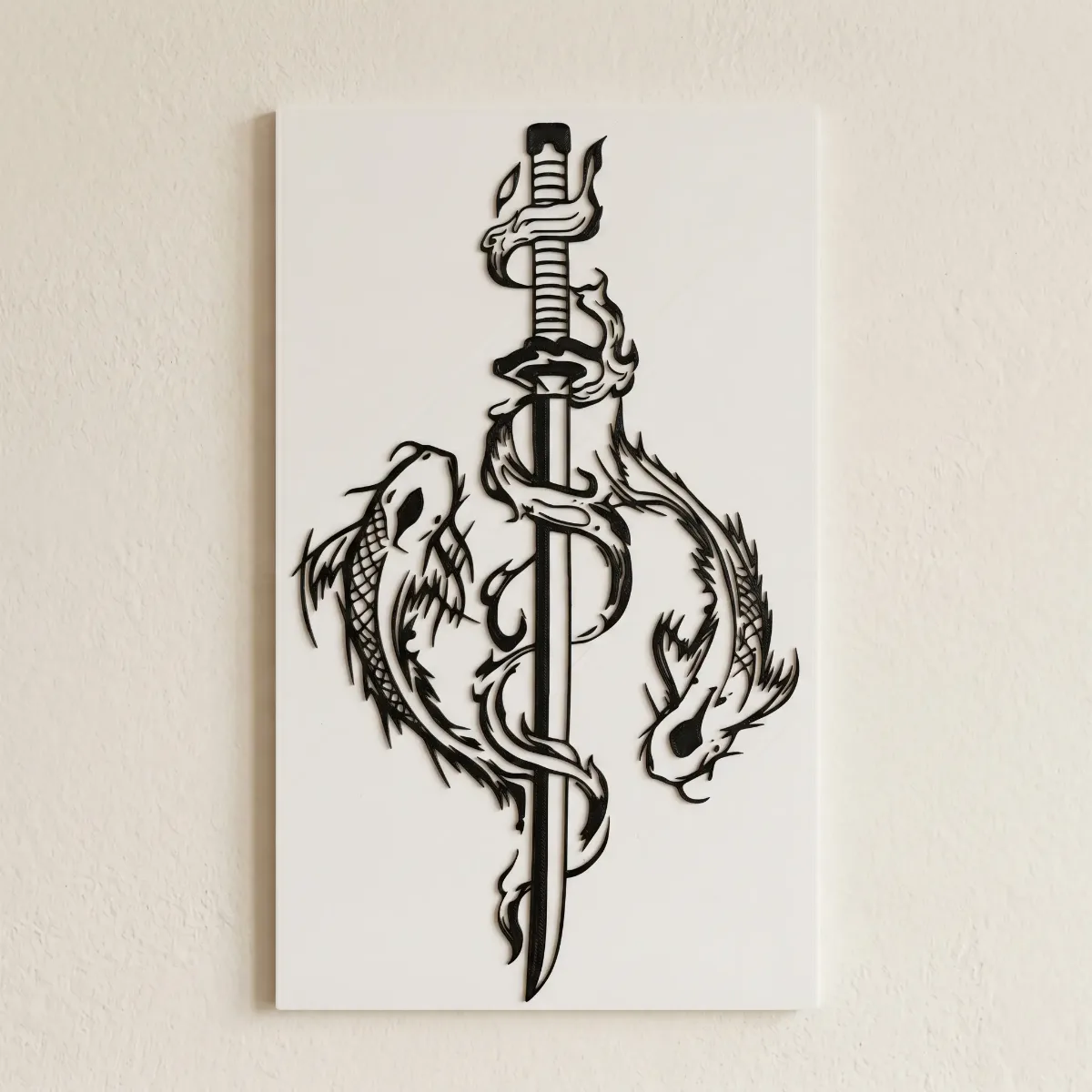 Spirit of the Koi Katana Wall Art