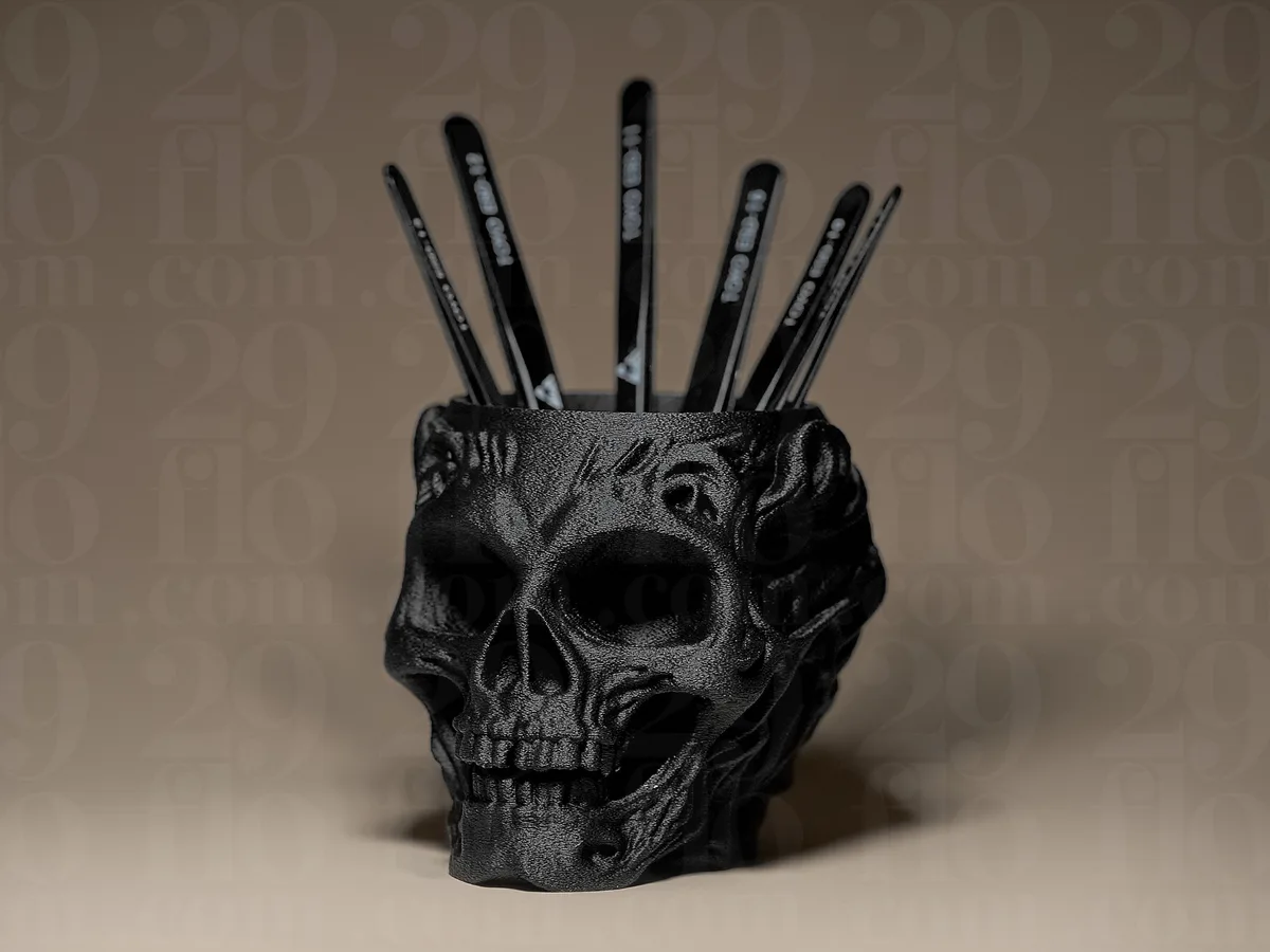 The Gothic Skull Desk Organizer