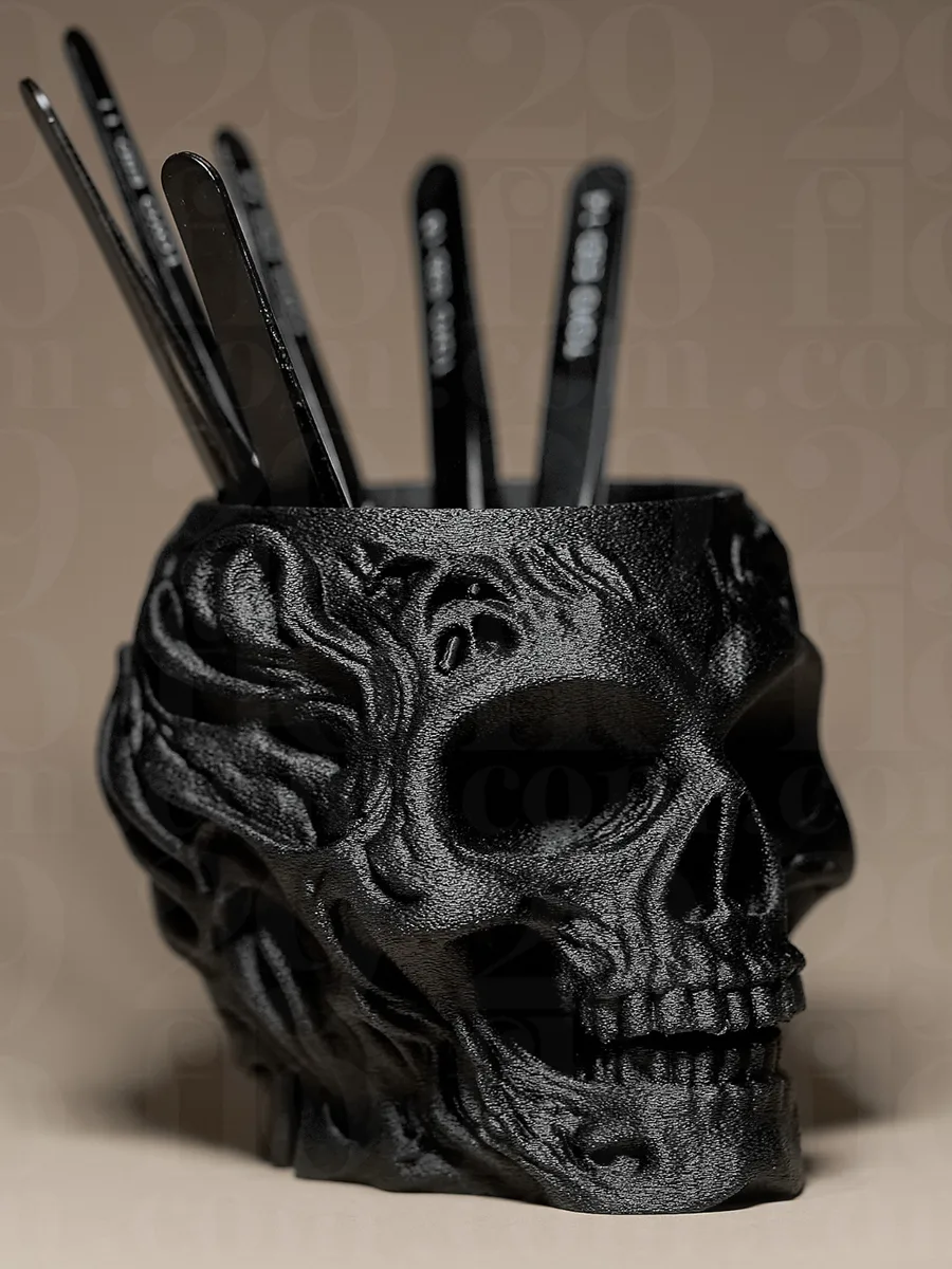 The Gothic Skull Desk Organizer
