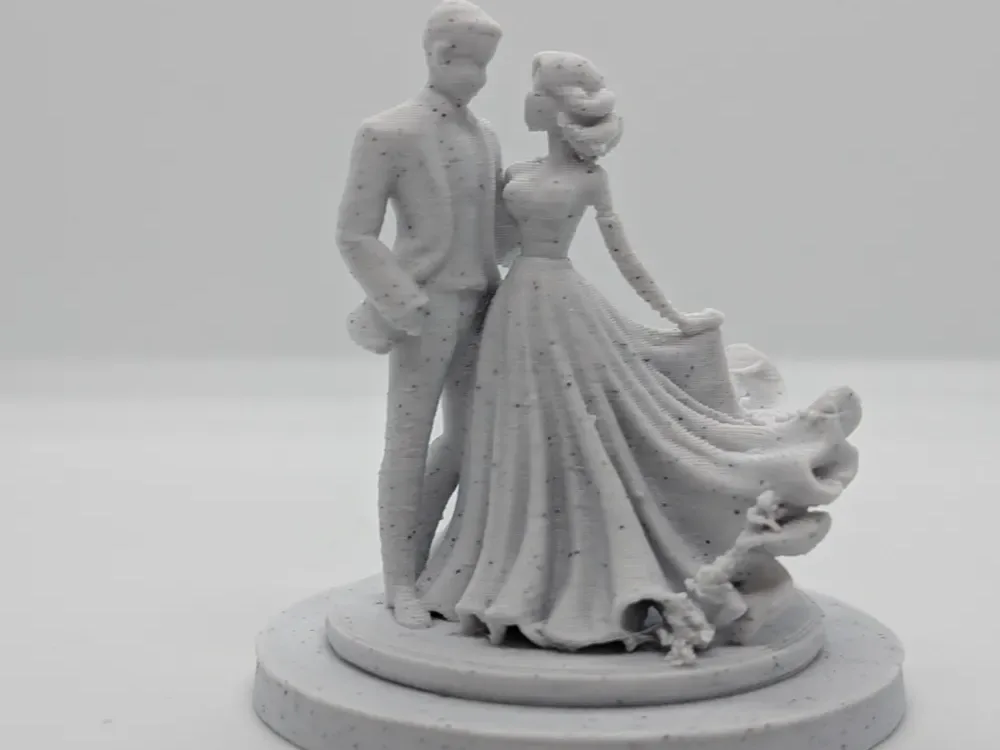 Eternal Elegance: Bride & Groom Romantic Sculpture