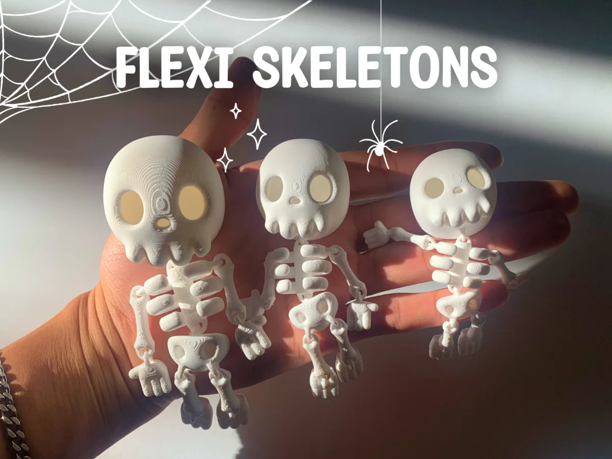 The Articulated Nocturne Skeleton Figurine (Keychain Ring Not Included)